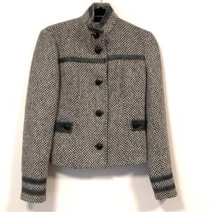 Michael Kors Wool Coat with Leather accents